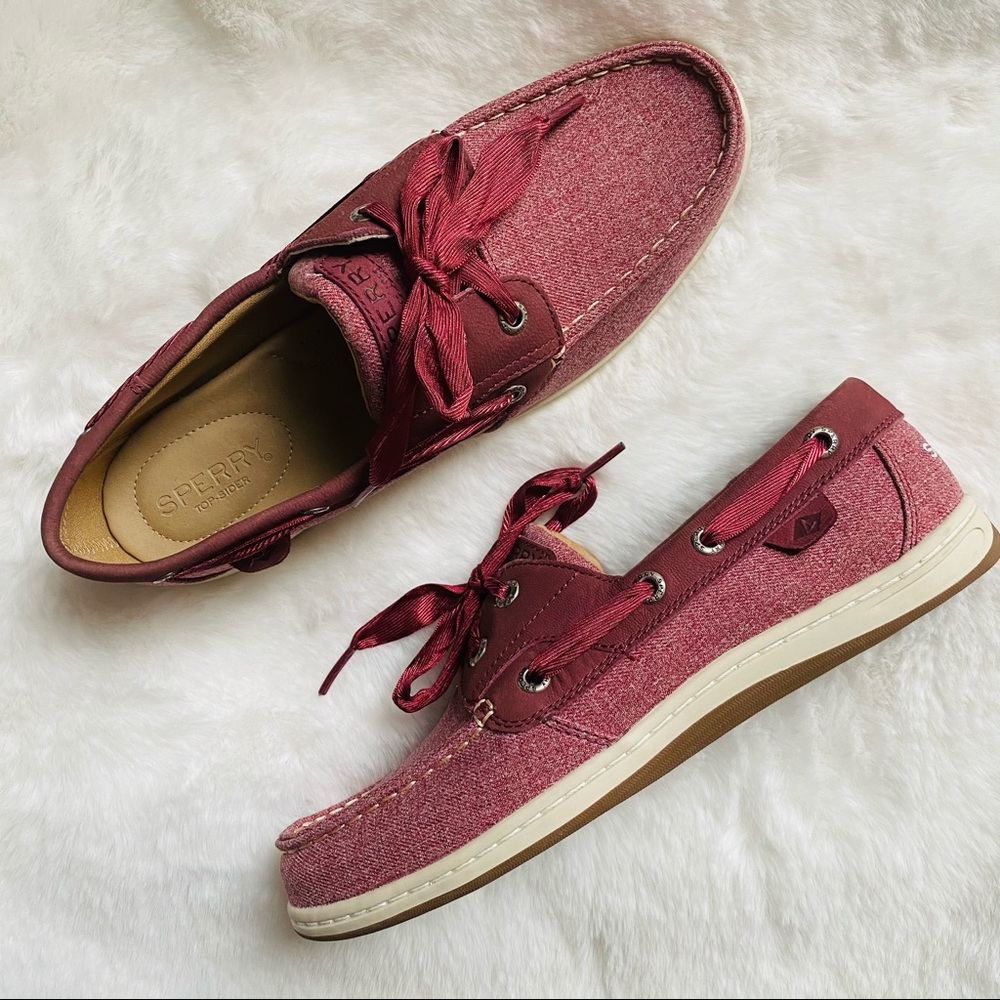 New sperry Koifish Chambray Boat Shoe wine - Picture 12 of 14